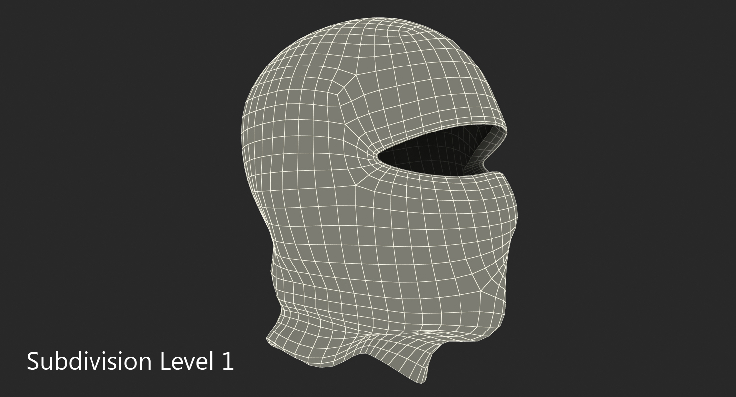 3D Balaclava Ski Face Mask model