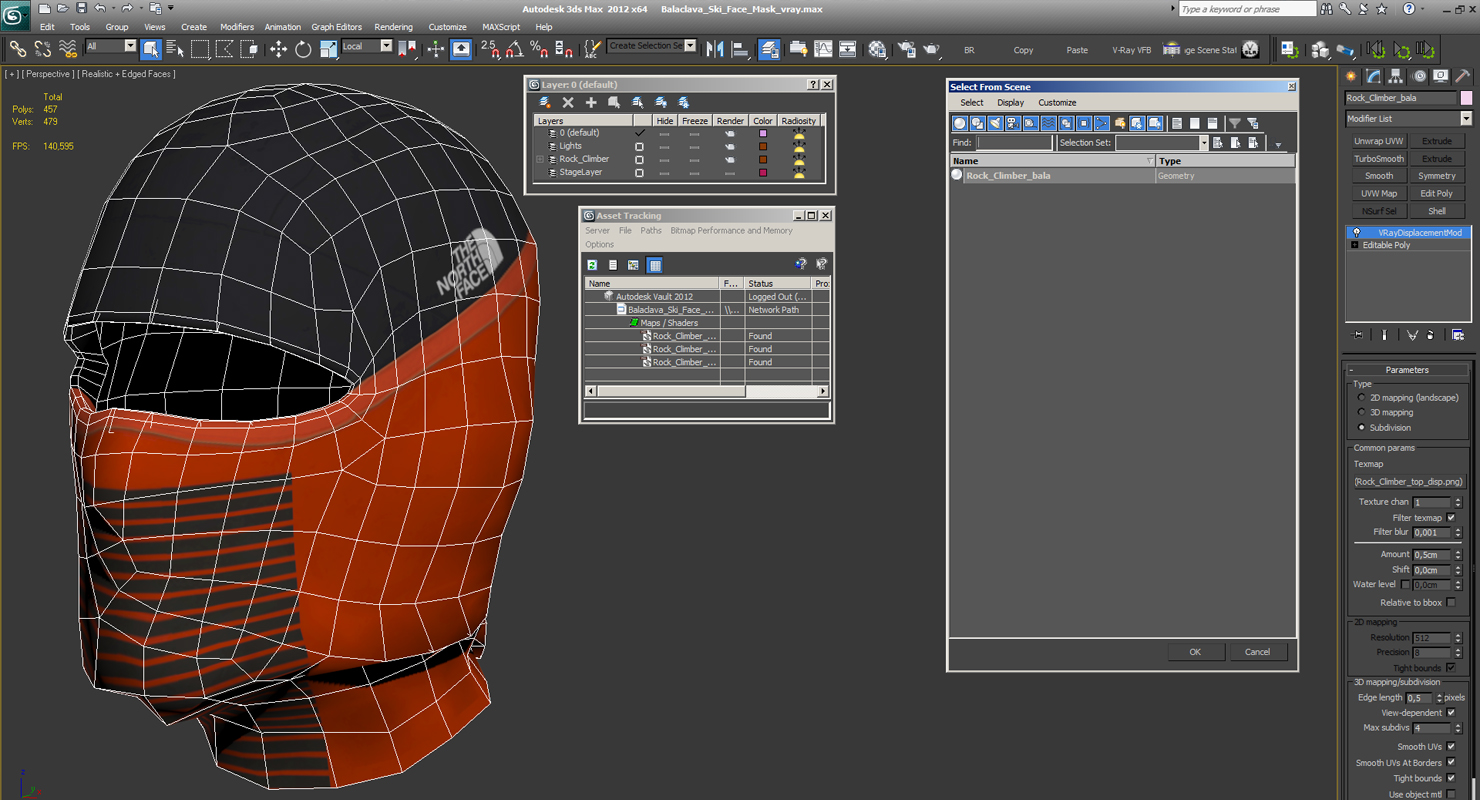 3D Balaclava Ski Face Mask model