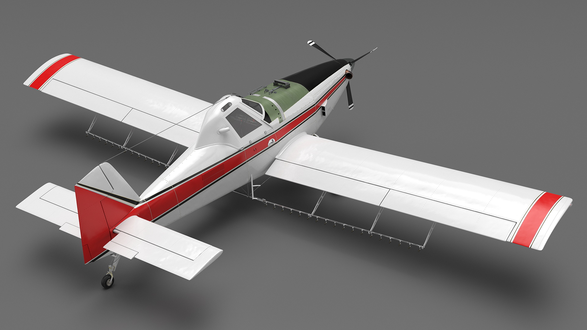 3D Agricultural Aircraft White Rigged for Cinema 4D model