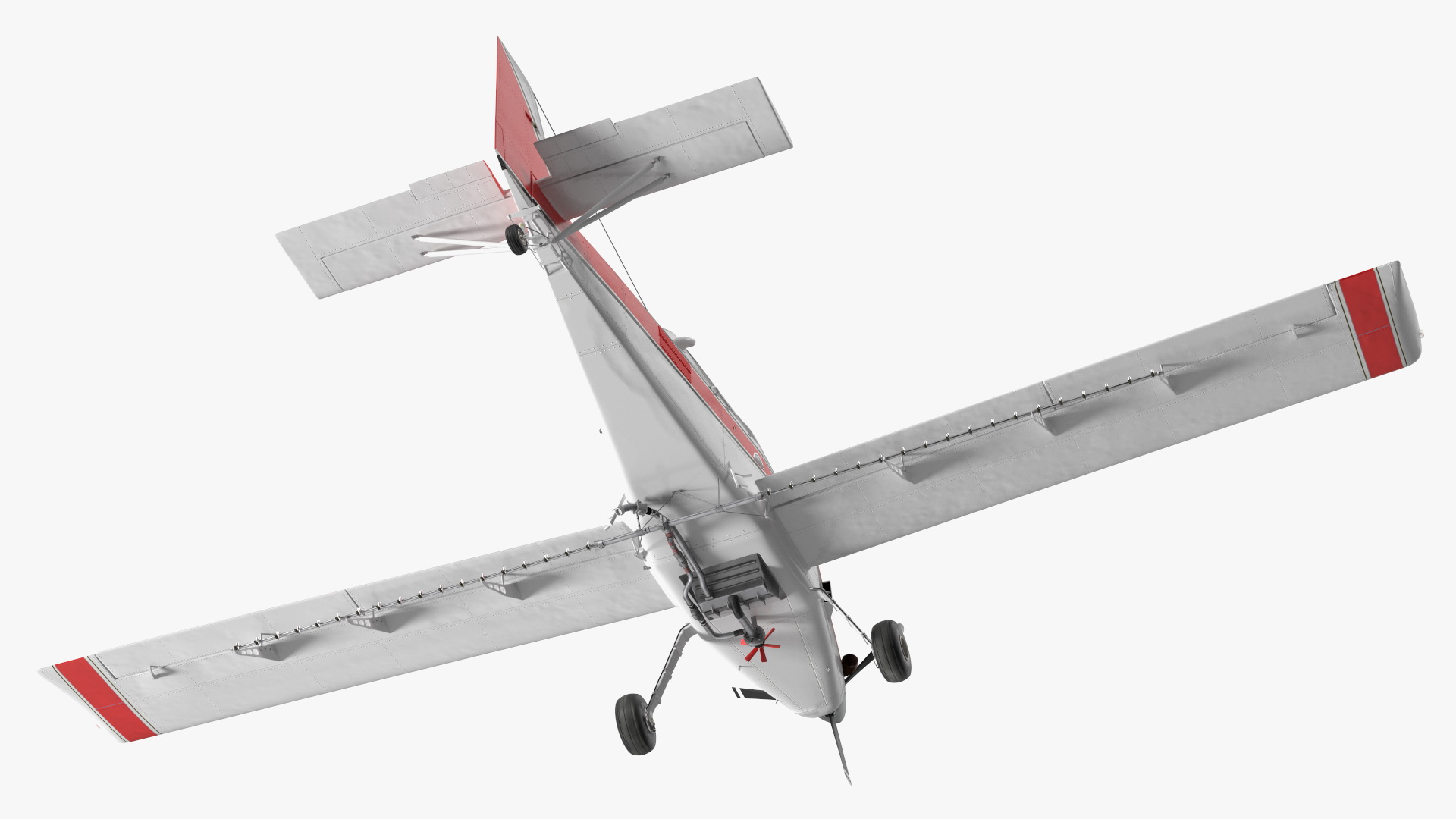 3D Agricultural Aircraft White Rigged for Cinema 4D model