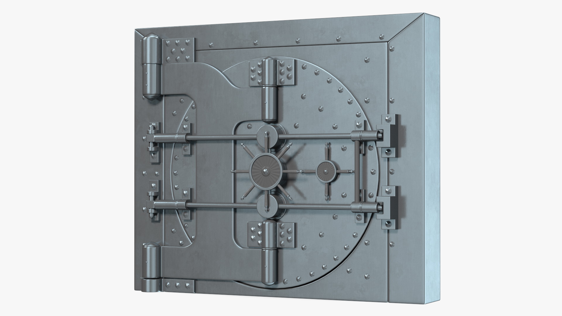 3D model Security Dark Metal Bank Vault Door