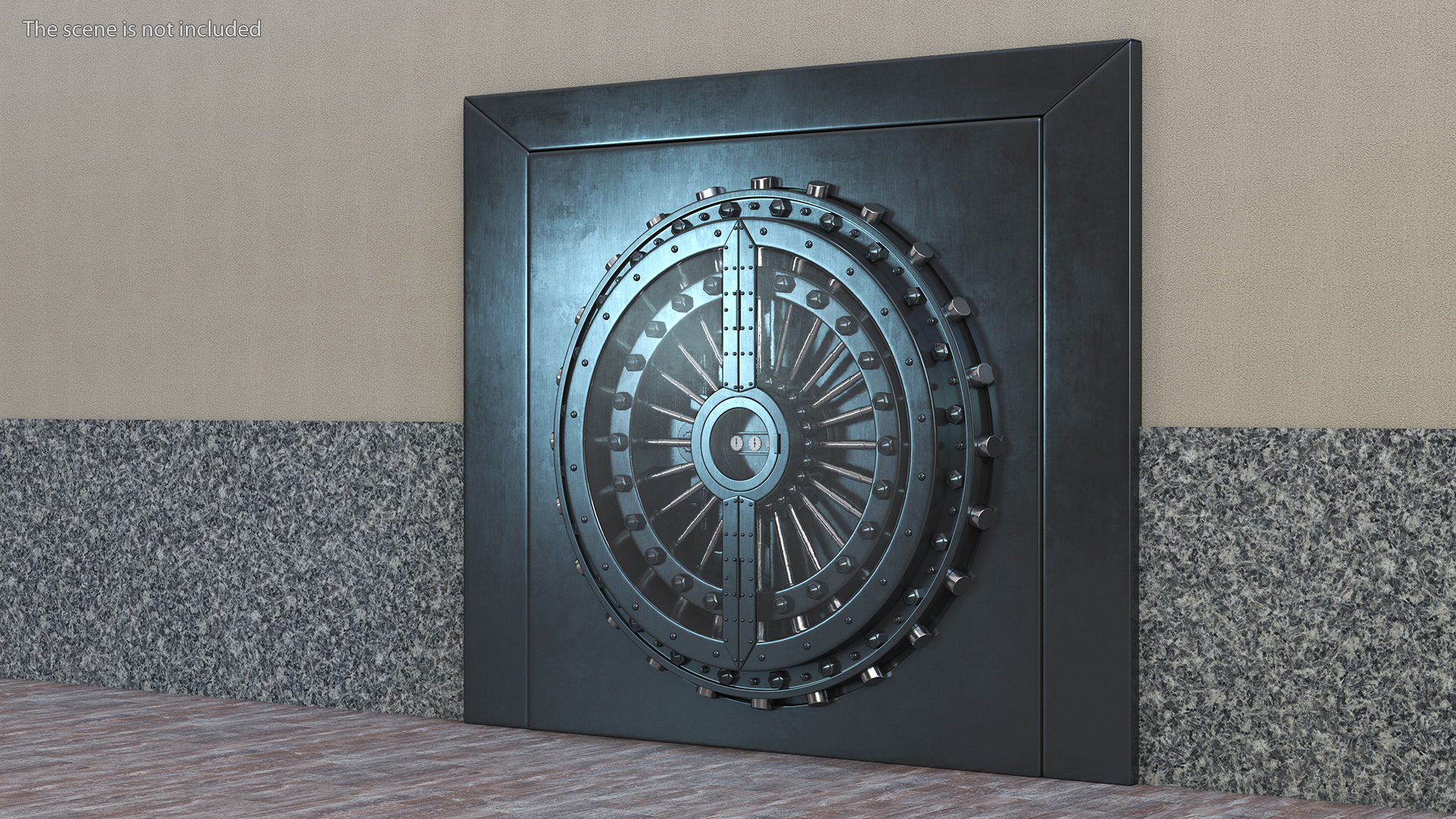 3D model Security Dark Metal Bank Vault Door