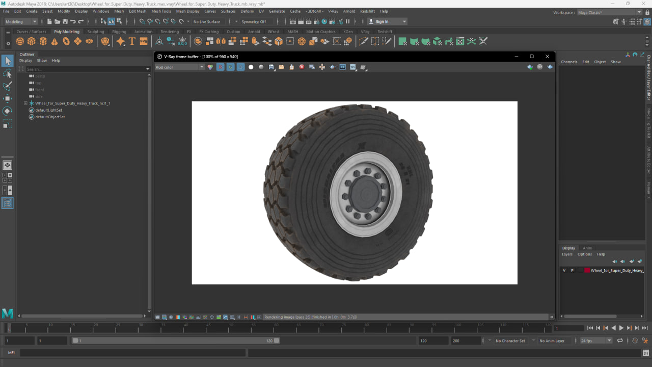 Wheel for Super Duty Heavy Truck 3D