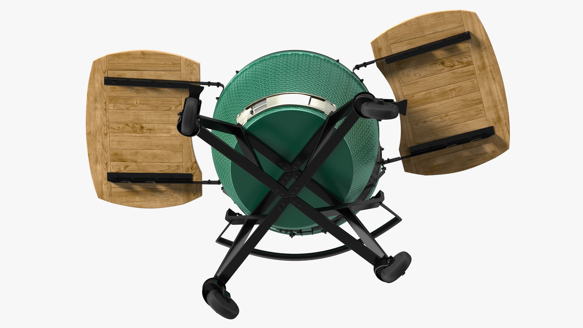 3D Big Green Egg Barbecue Grill Open model