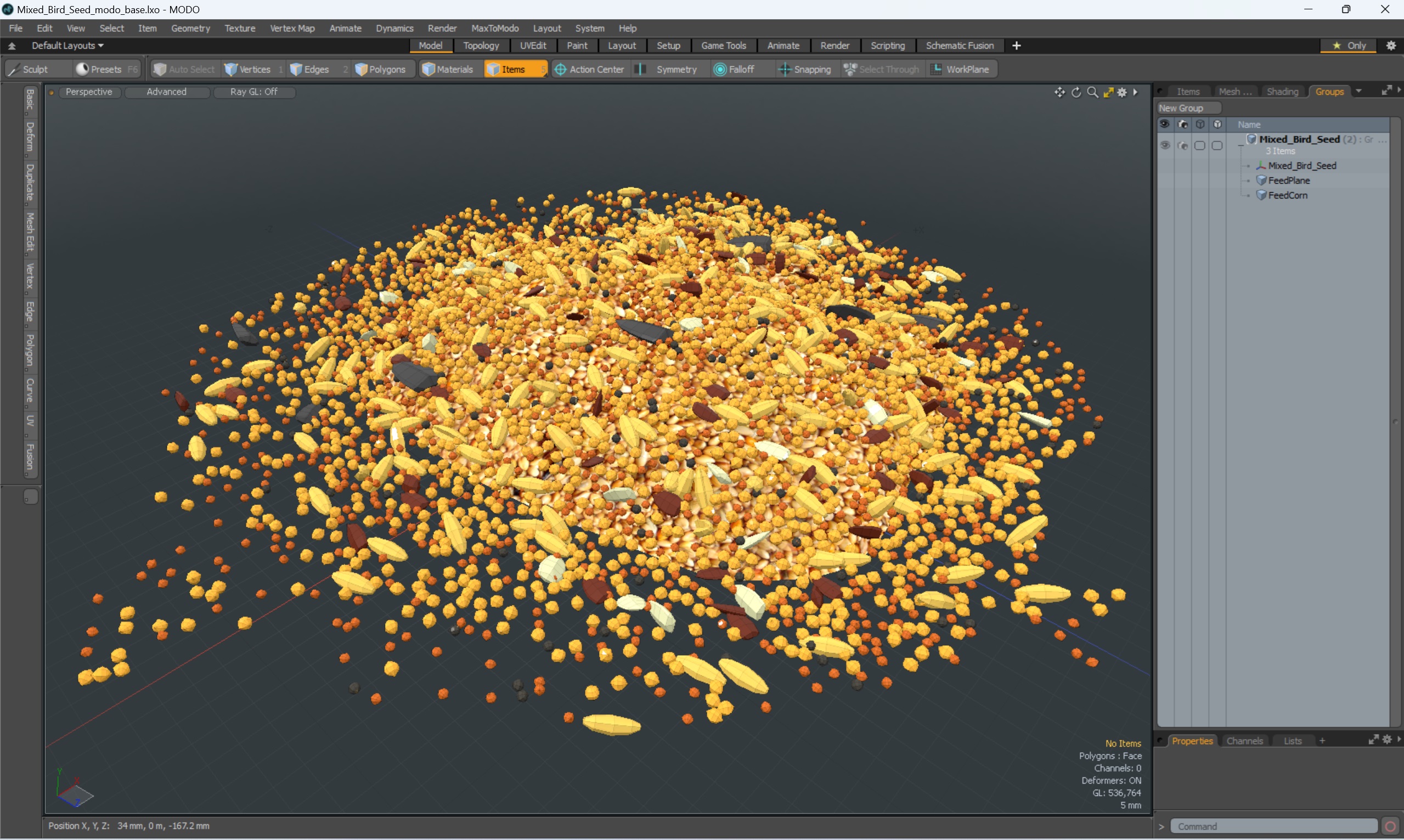 3D model Mixed Bird Seed