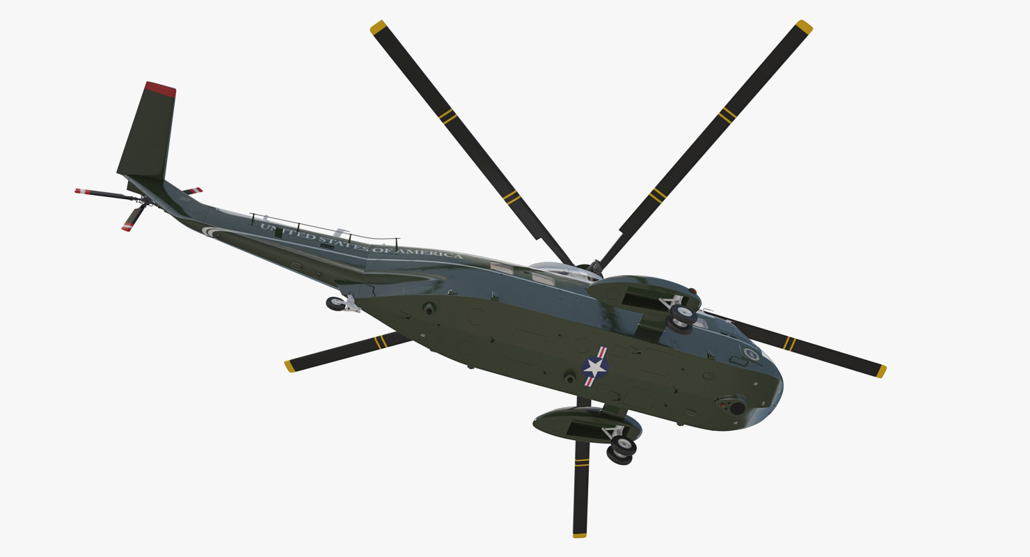 3D Marine One Hellicopter Carrying the US President model