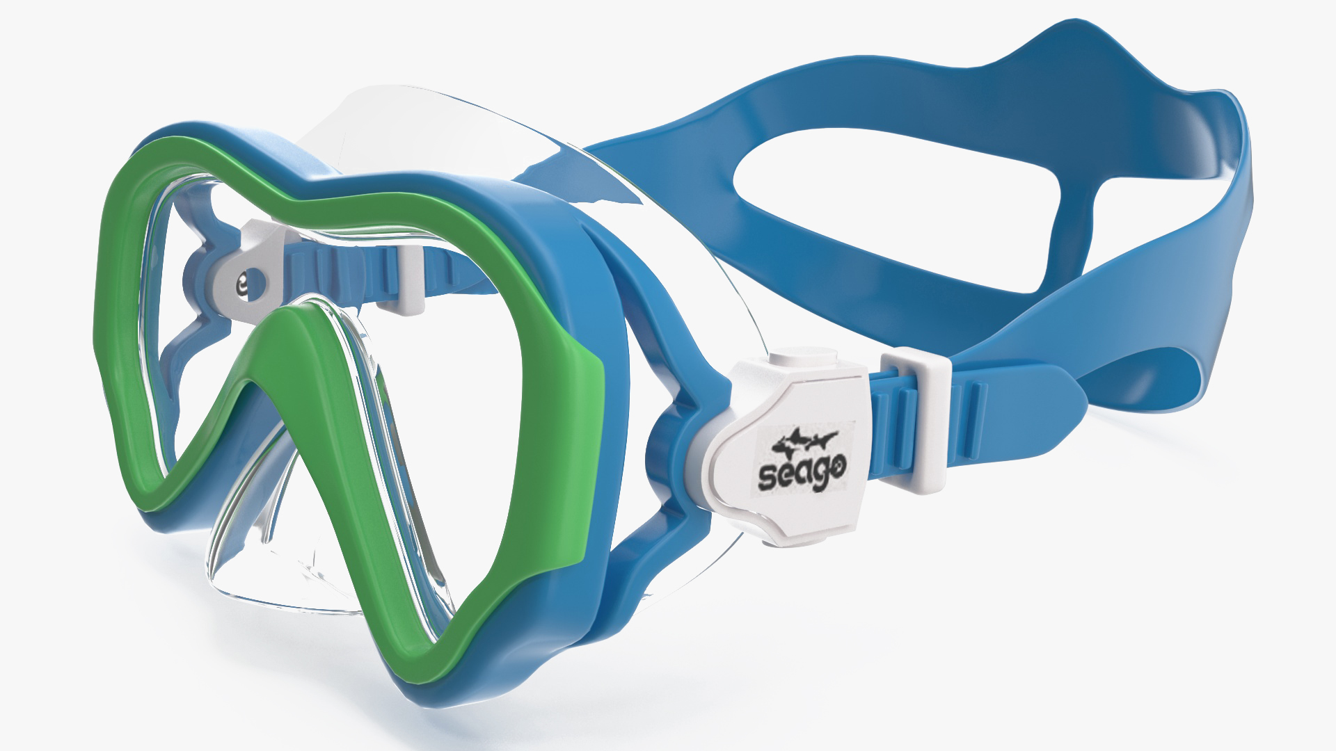 Kids Diving Goggle Seage Blue on Mannequin 3D