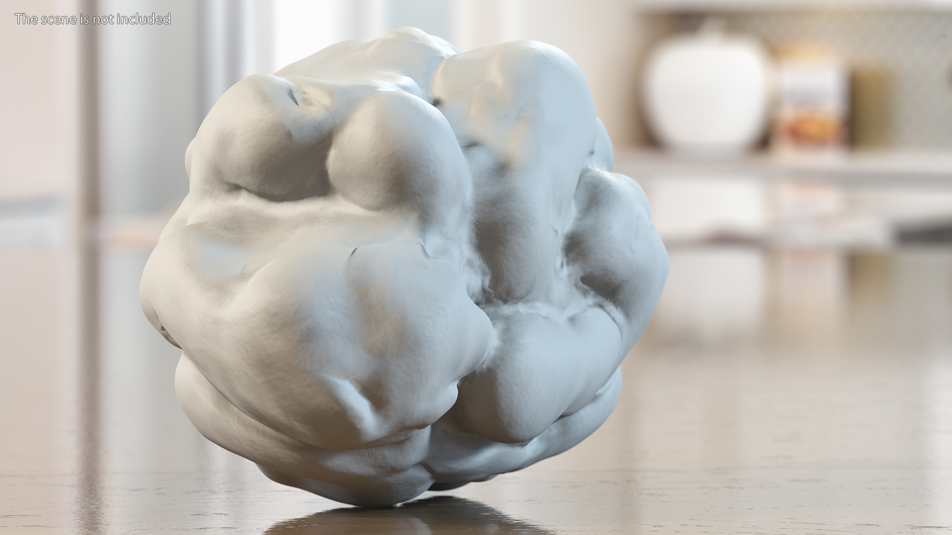 3D Chewed Bubble Gum White model