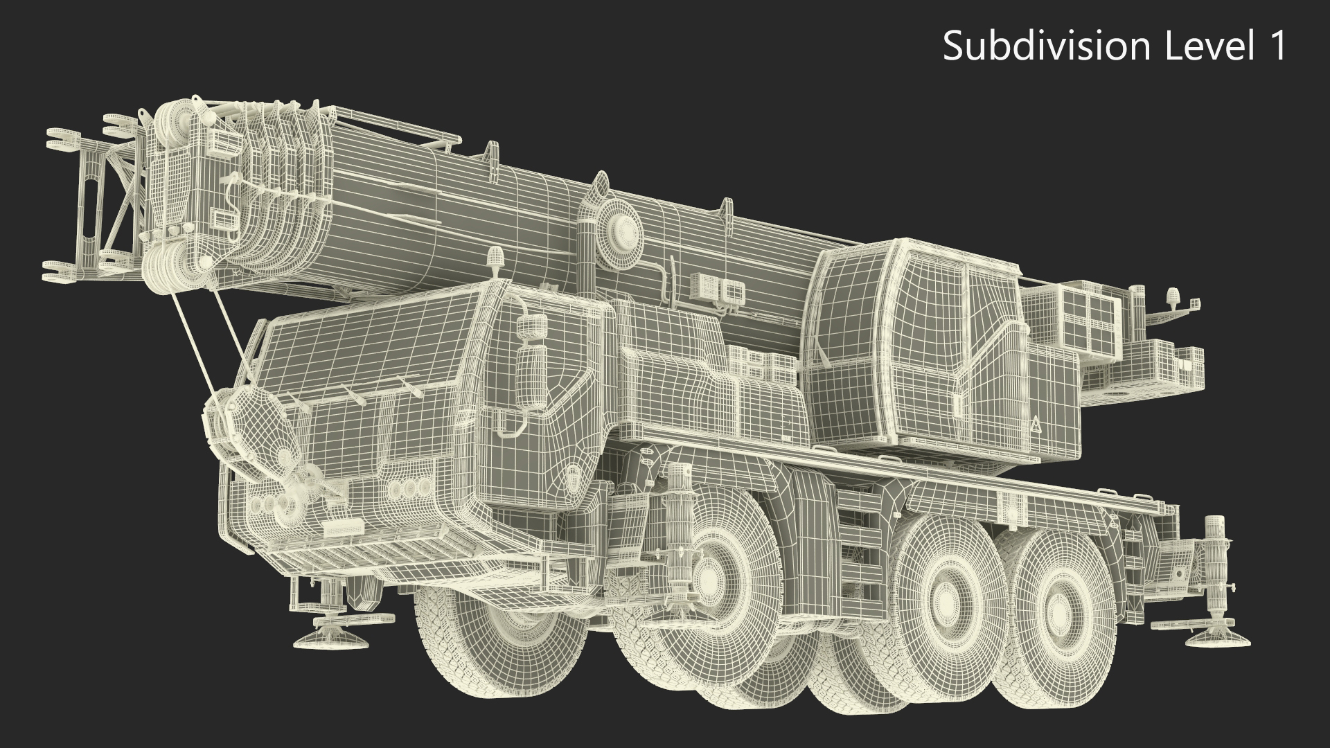 Mobile Telescopic Crane Truck 3D model