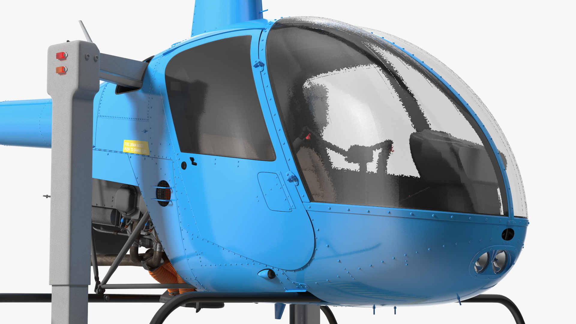 3D Helicopter Trainer Simulator Blue model