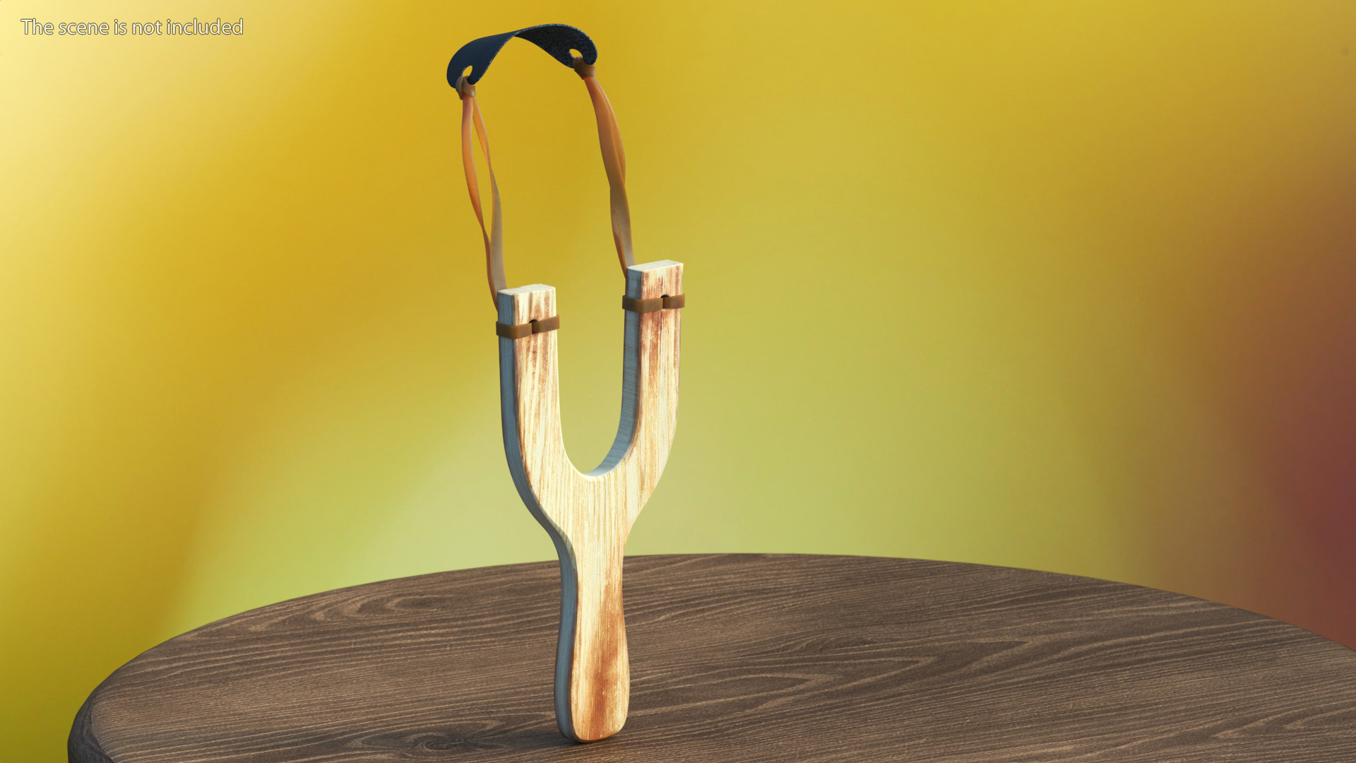 3D model Catapult Slingshot Bright Wood