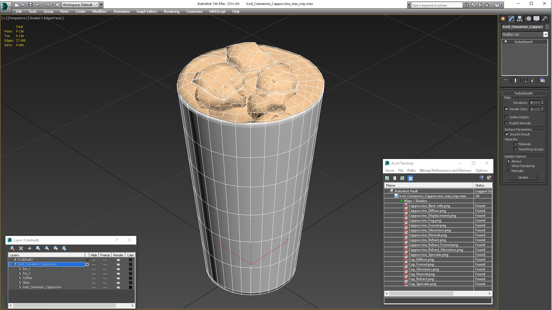 Iced Cinnamon Cappuccino 3D model