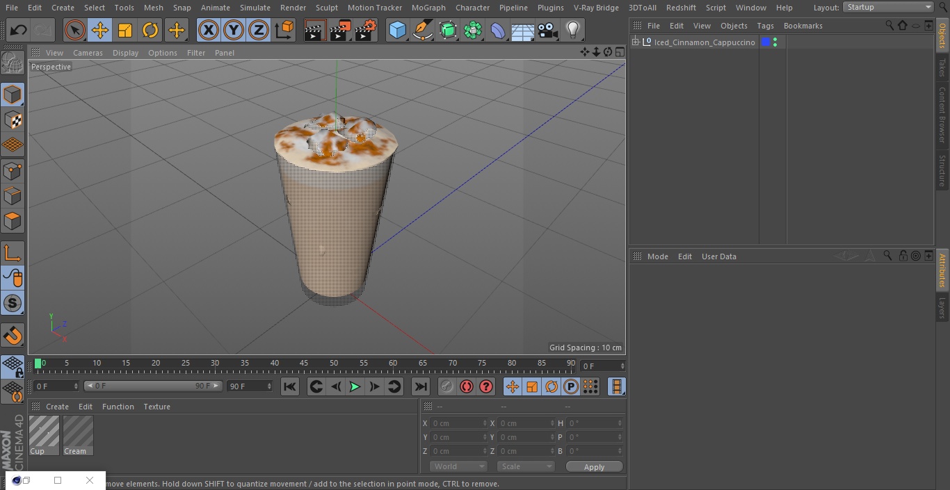 Iced Cinnamon Cappuccino 3D model