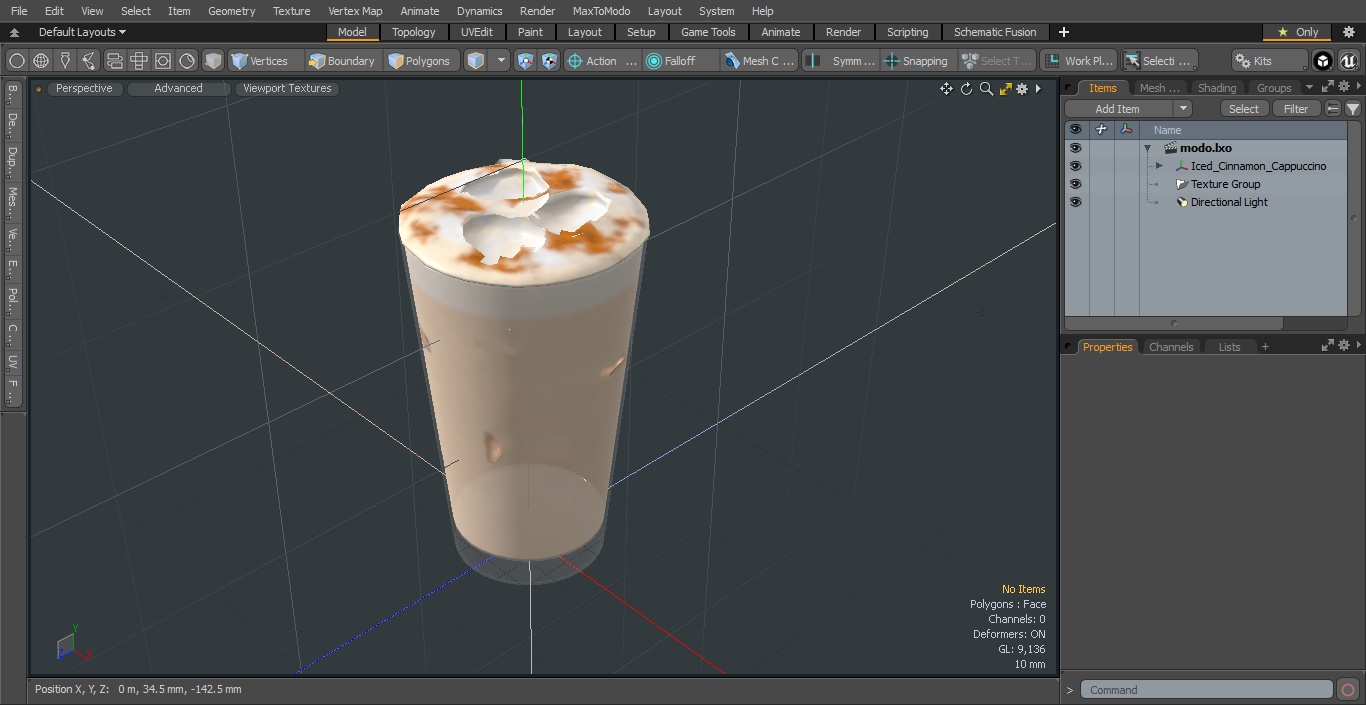 Iced Cinnamon Cappuccino 3D model