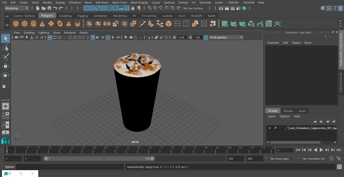 Iced Cinnamon Cappuccino 3D model