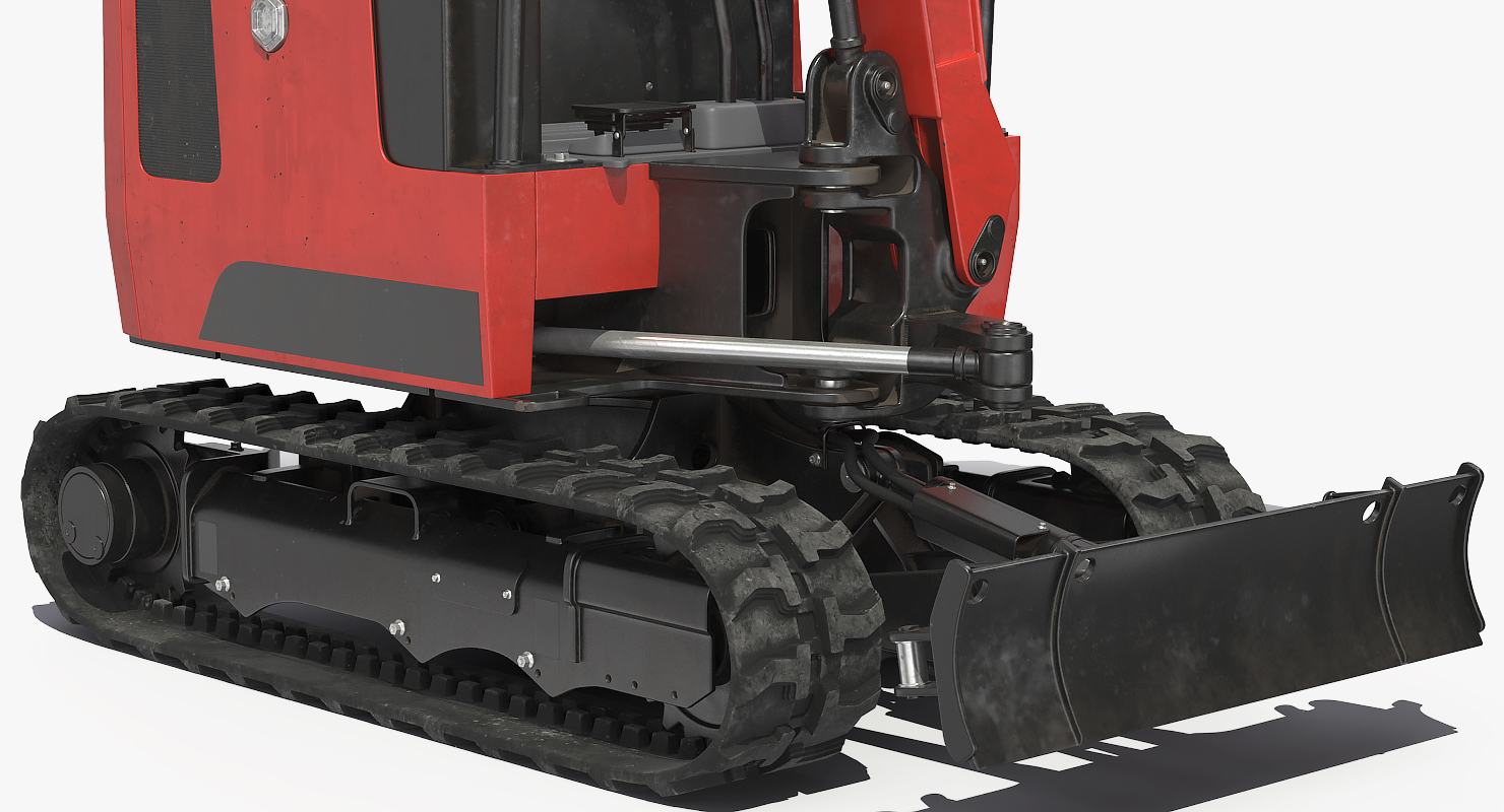 Tracked Mini Excavator Generic Rigged 3D