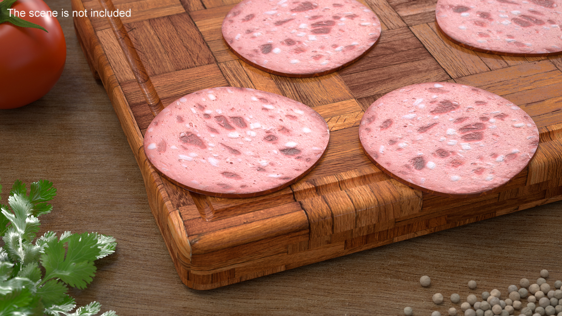 3D Slice Veal Sausage model