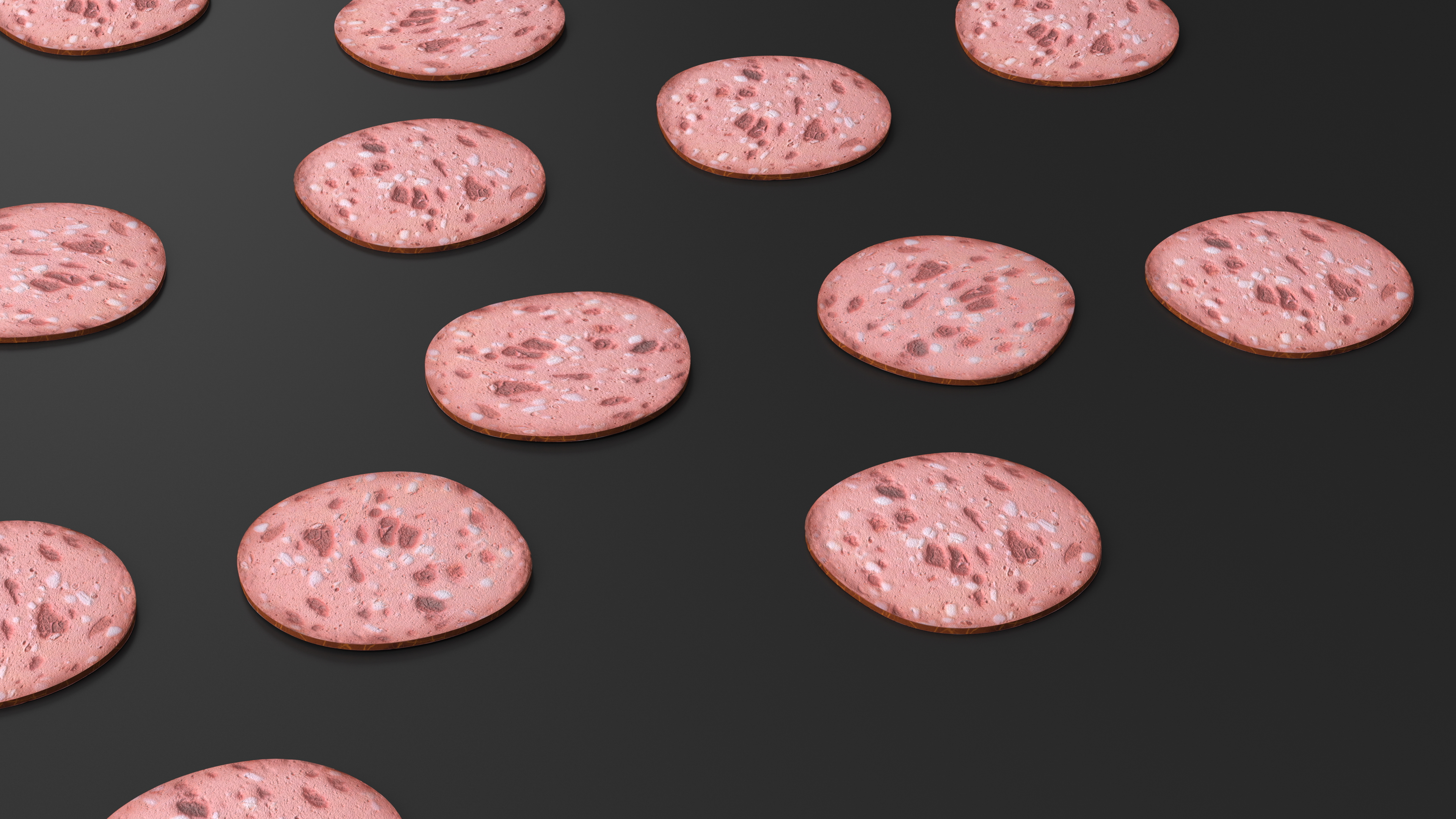 3D Slice Veal Sausage model