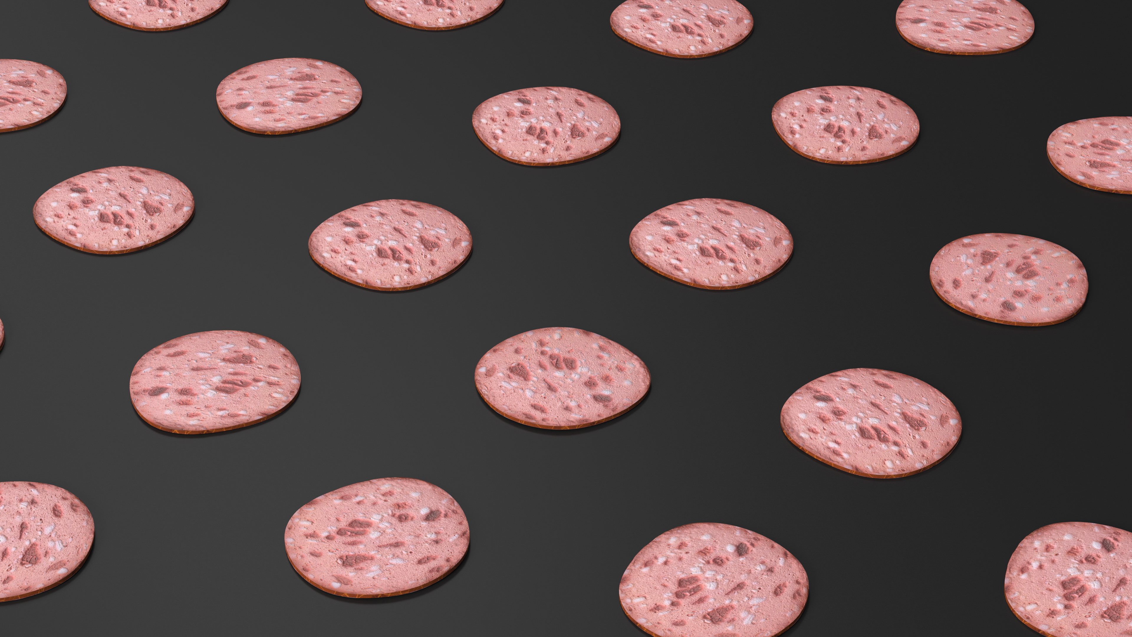 3D Slice Veal Sausage model