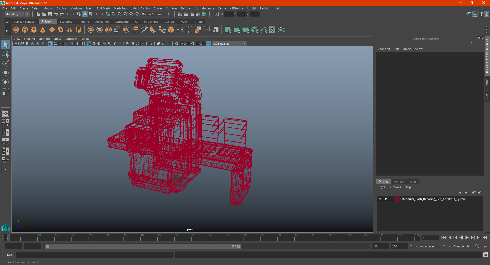 3D Modular Cash Recycling Self Checkout System model