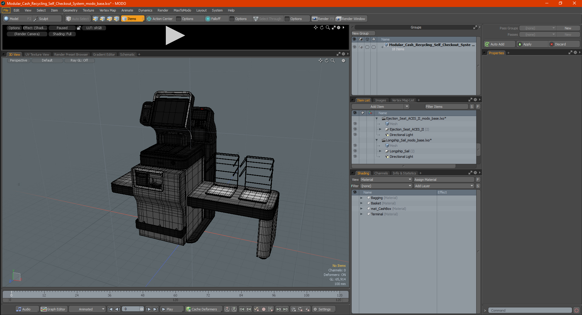 3D Modular Cash Recycling Self Checkout System model