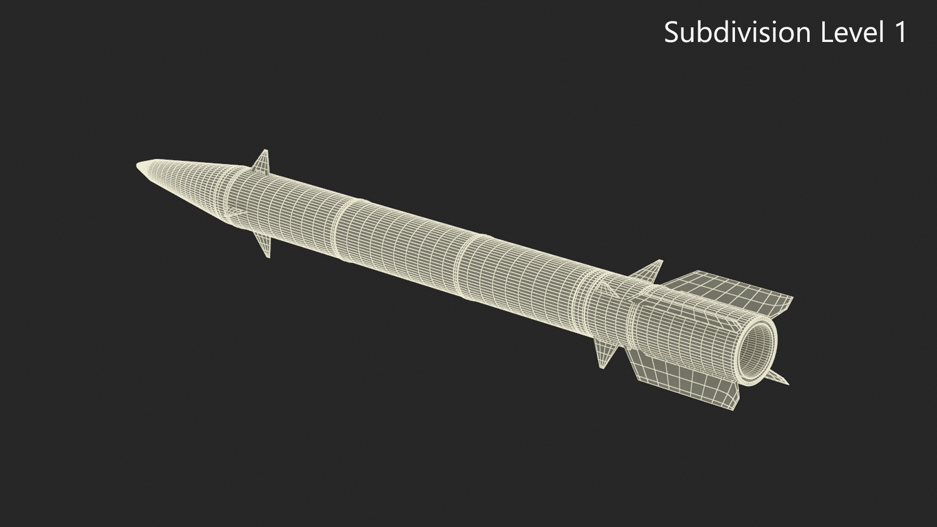 3D Tactical Ground-to-Ground Ballistic Missile model