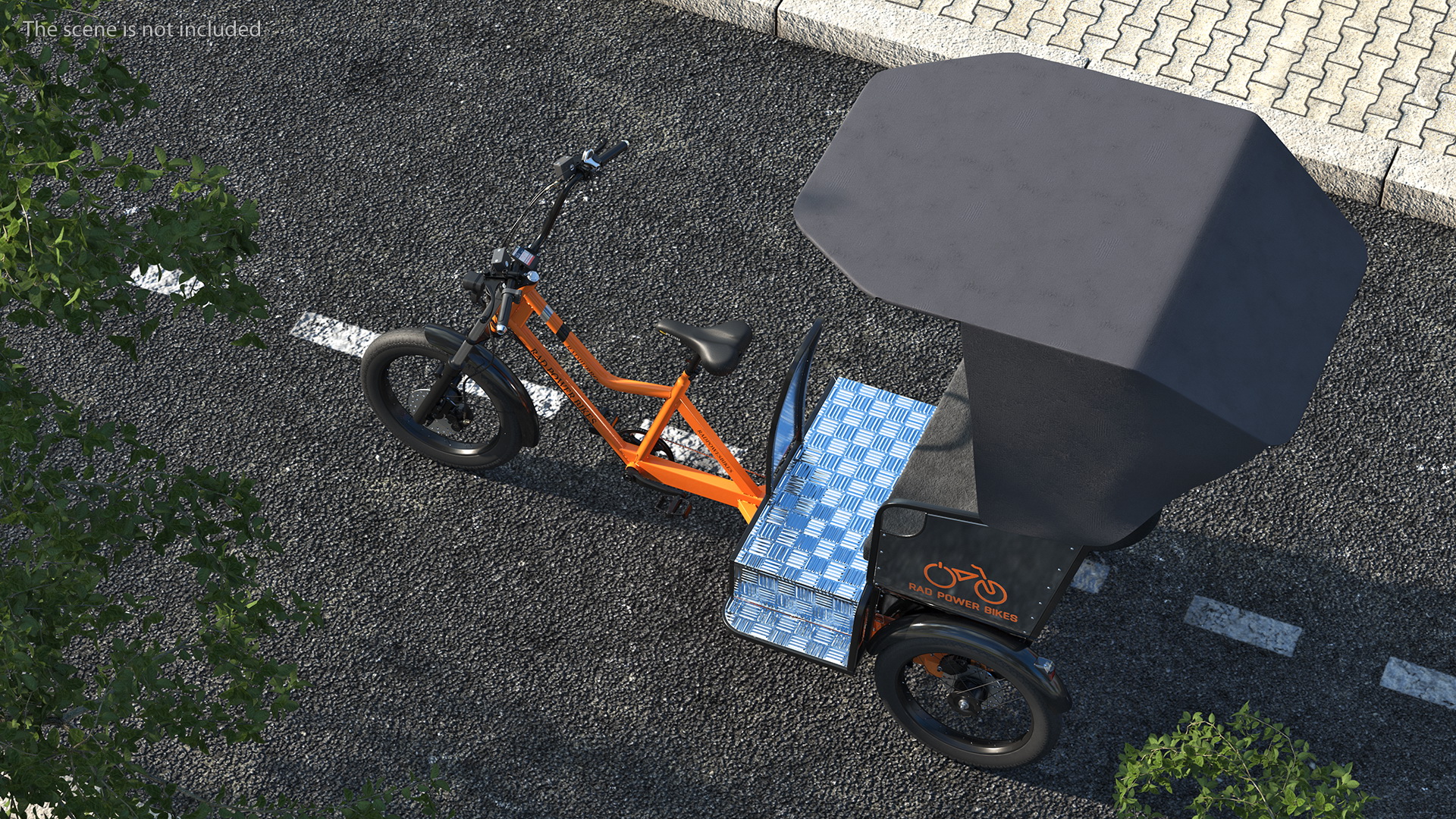 3D model Rad Power Bike RadBurro with Passenger Seat Rigged