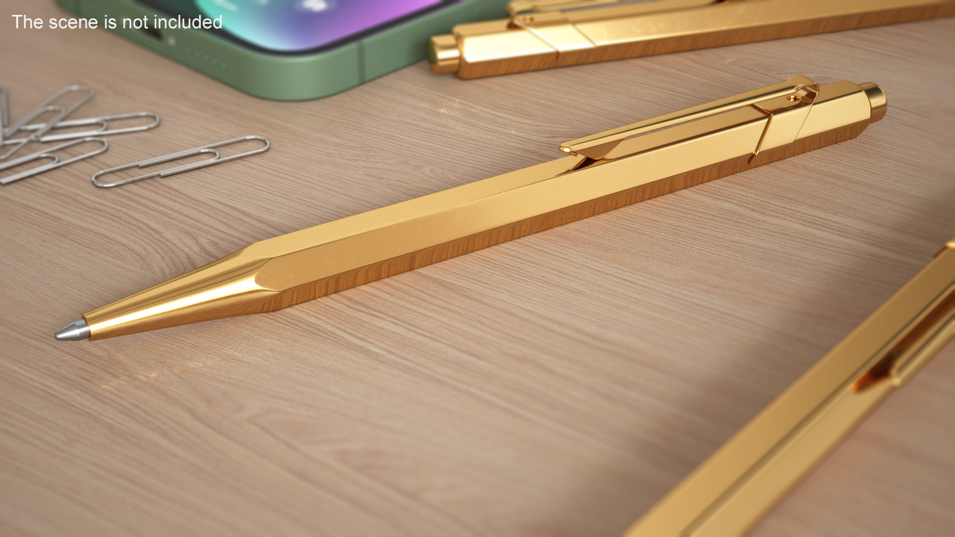 Luxury Golden Pen 3D