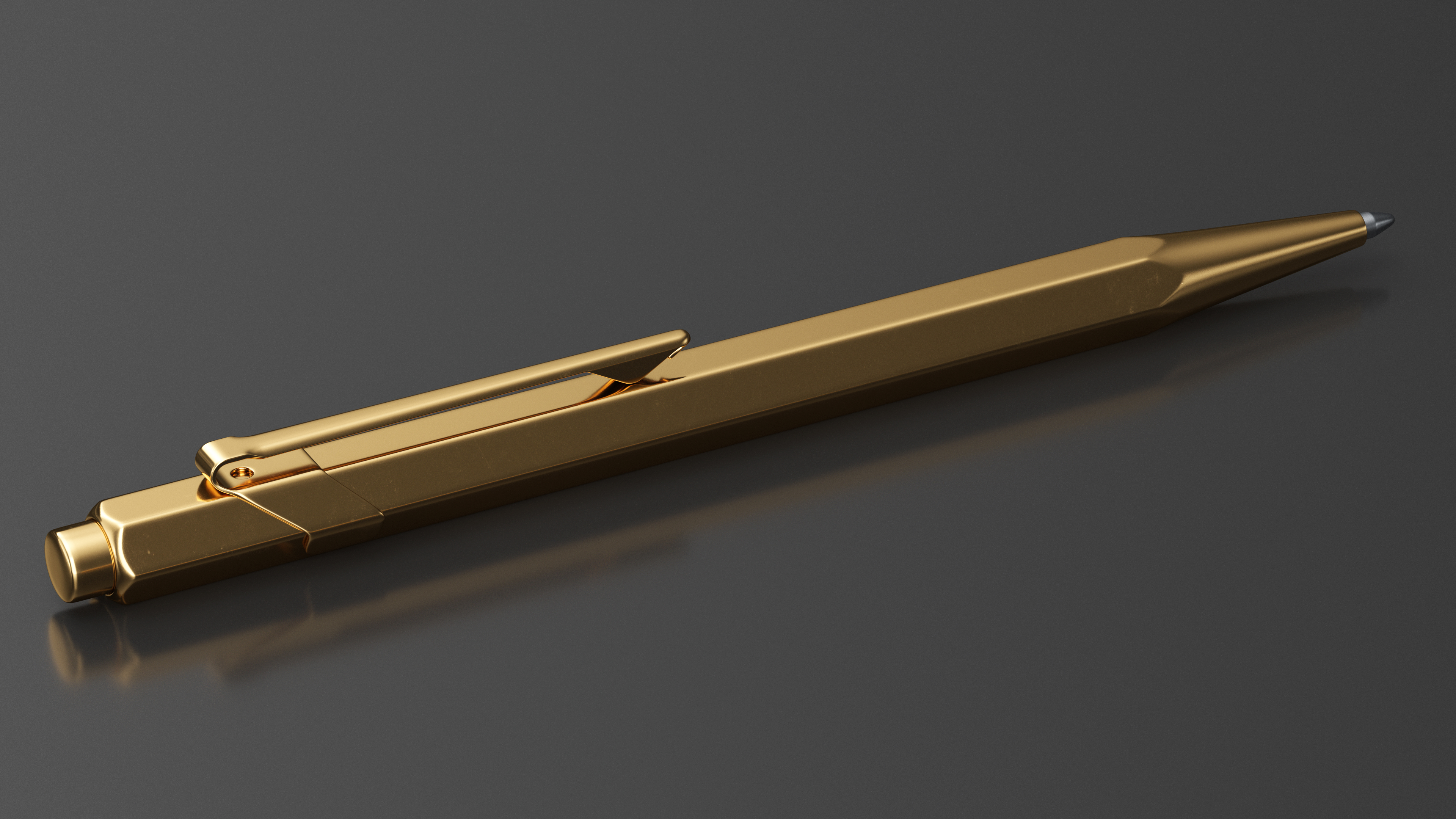 Luxury Golden Pen 3D