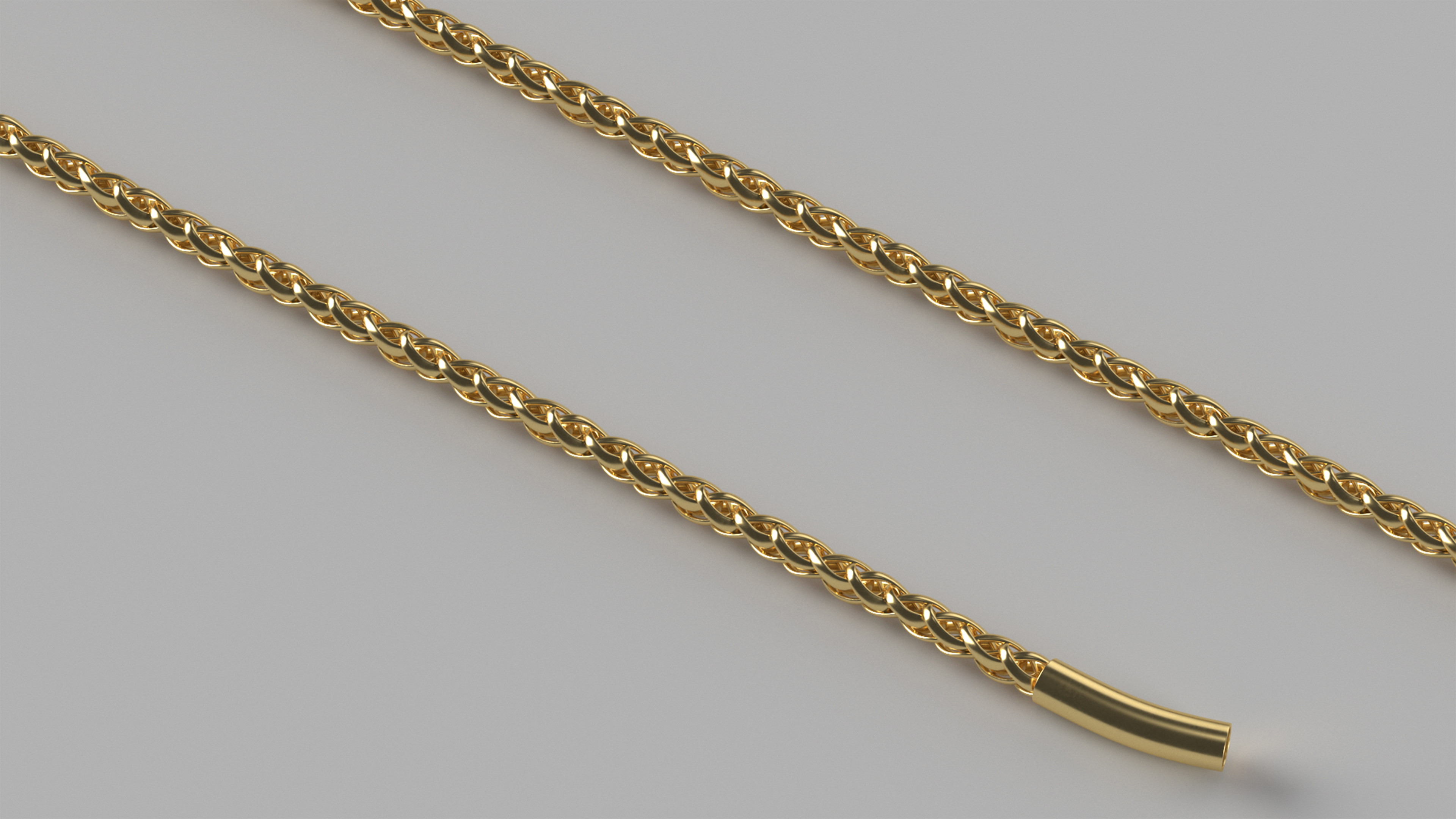 3D Golden Wheat Chain model