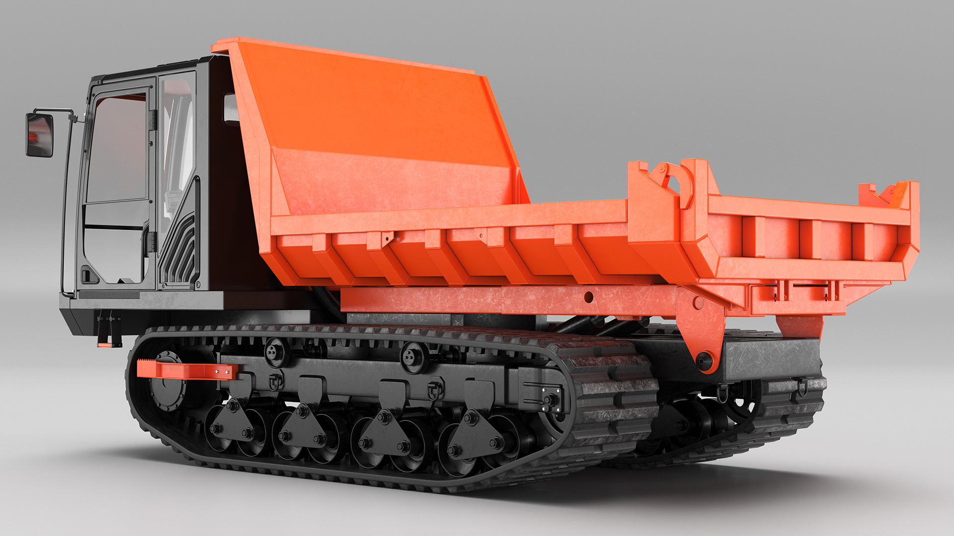 Dump Truck Carrier Orange New 3D model