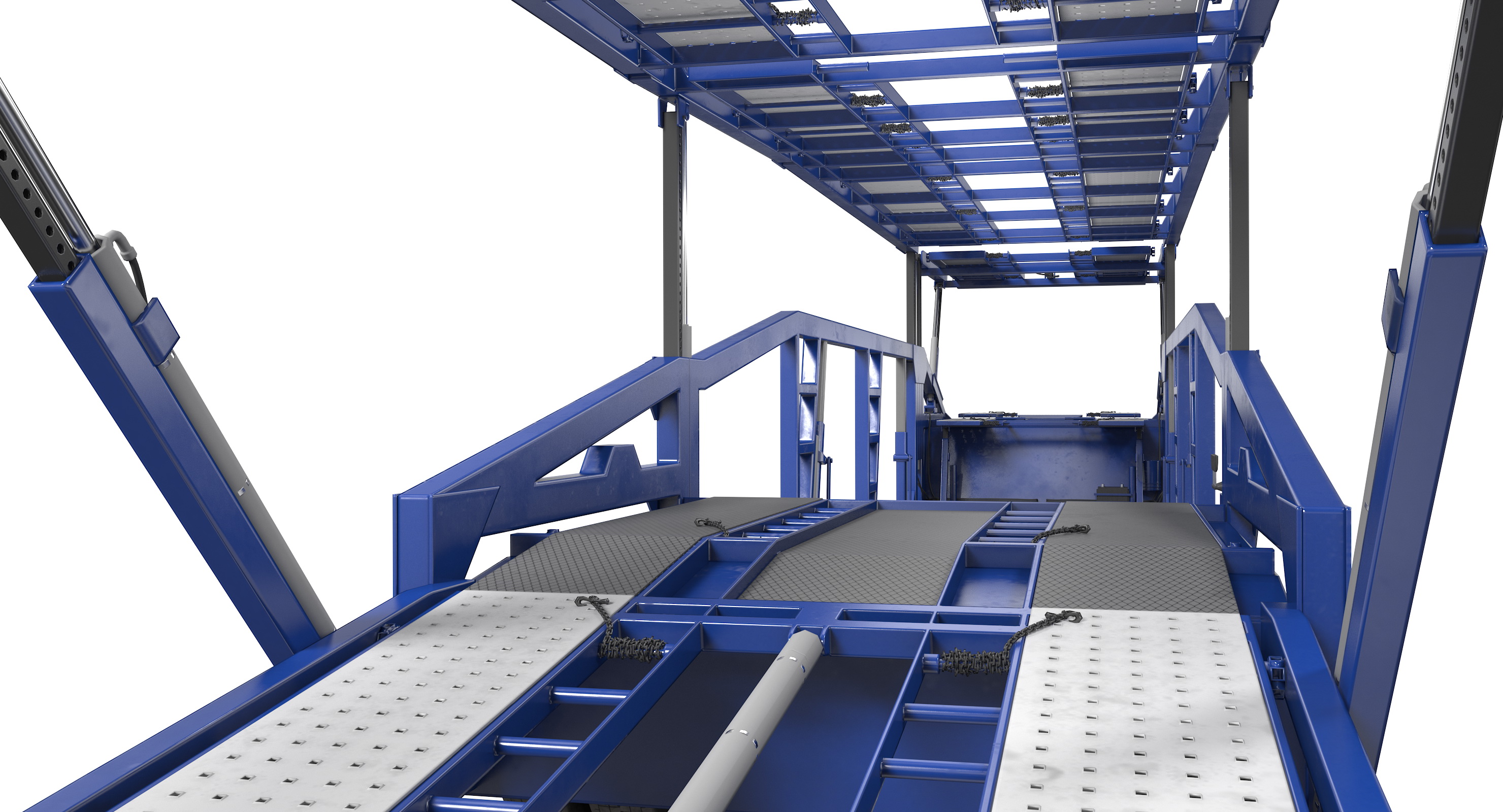 Truck with Car Carrier 3D