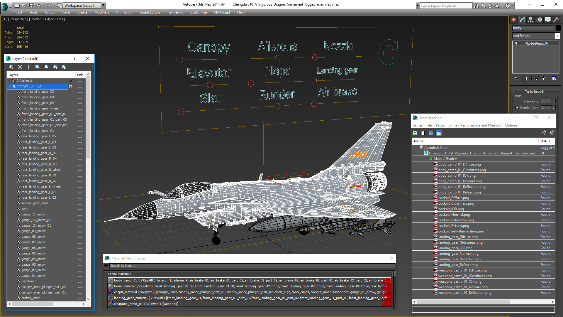 3D model Chengdu J10 A Vigorous Dragon Armament Rigged