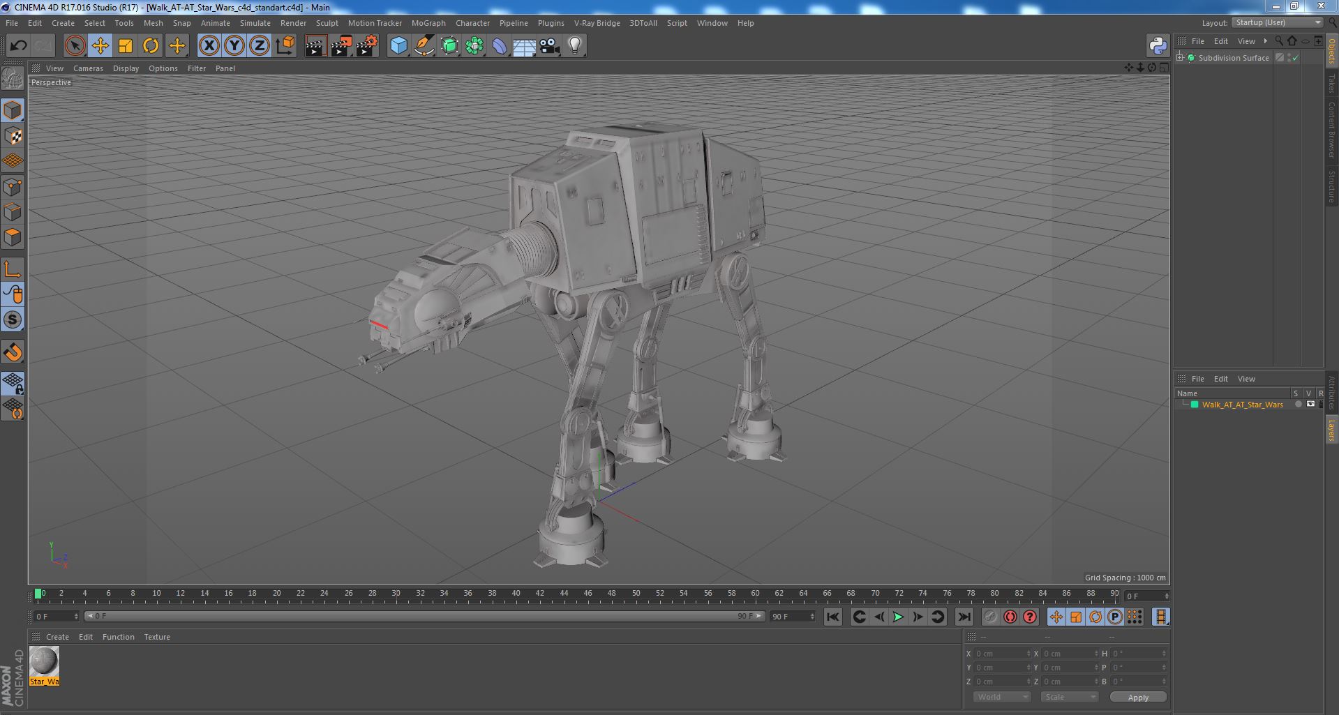 3D model Walk AT-AT Star Wars