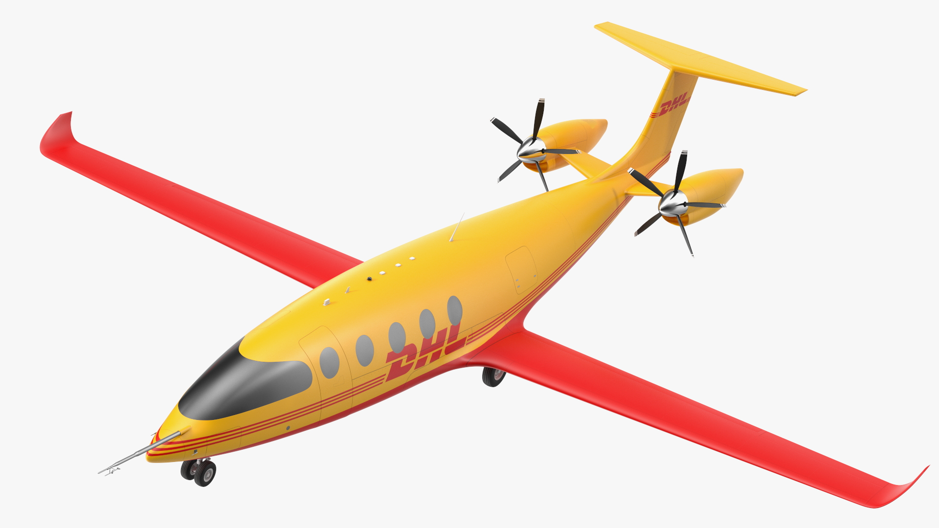 3D Eviation Alice Electric Aircraft DHL Rigged model