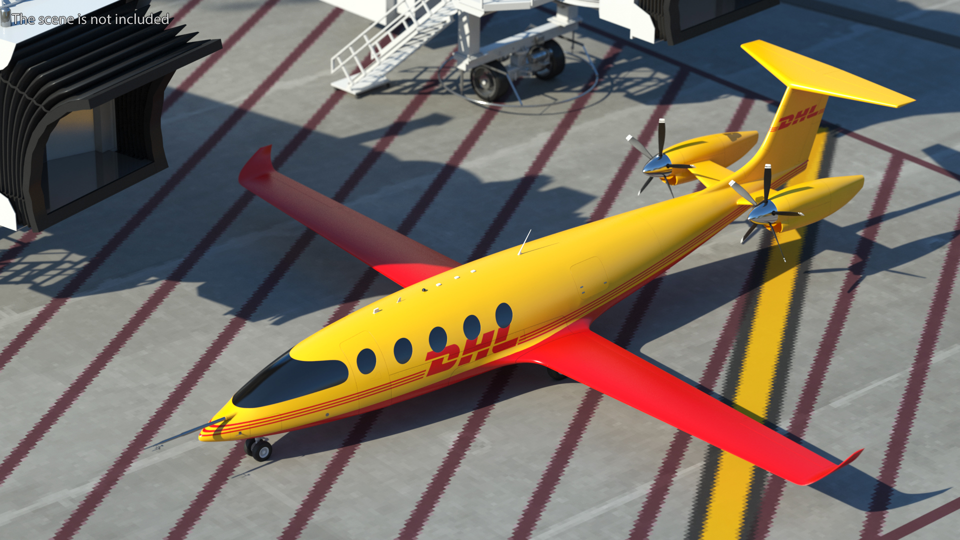 3D Eviation Alice Electric Aircraft DHL Rigged model