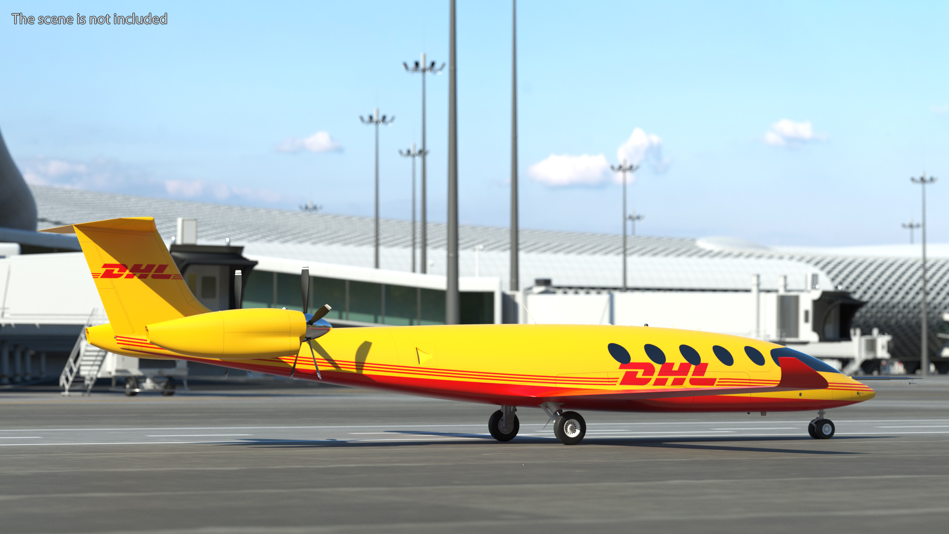 3D Eviation Alice Electric Aircraft DHL Rigged model