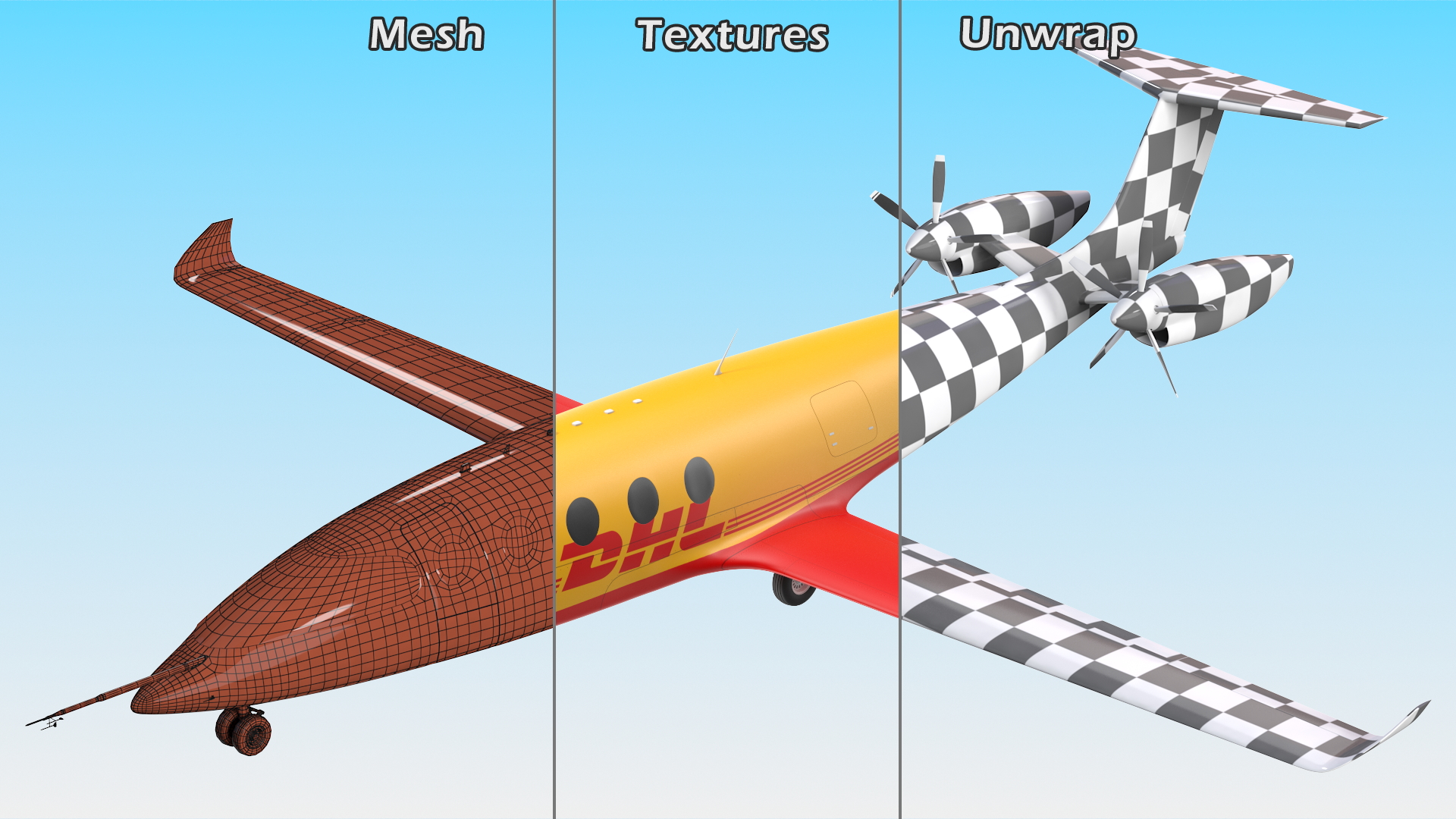 3D Eviation Alice Electric Aircraft DHL Rigged model