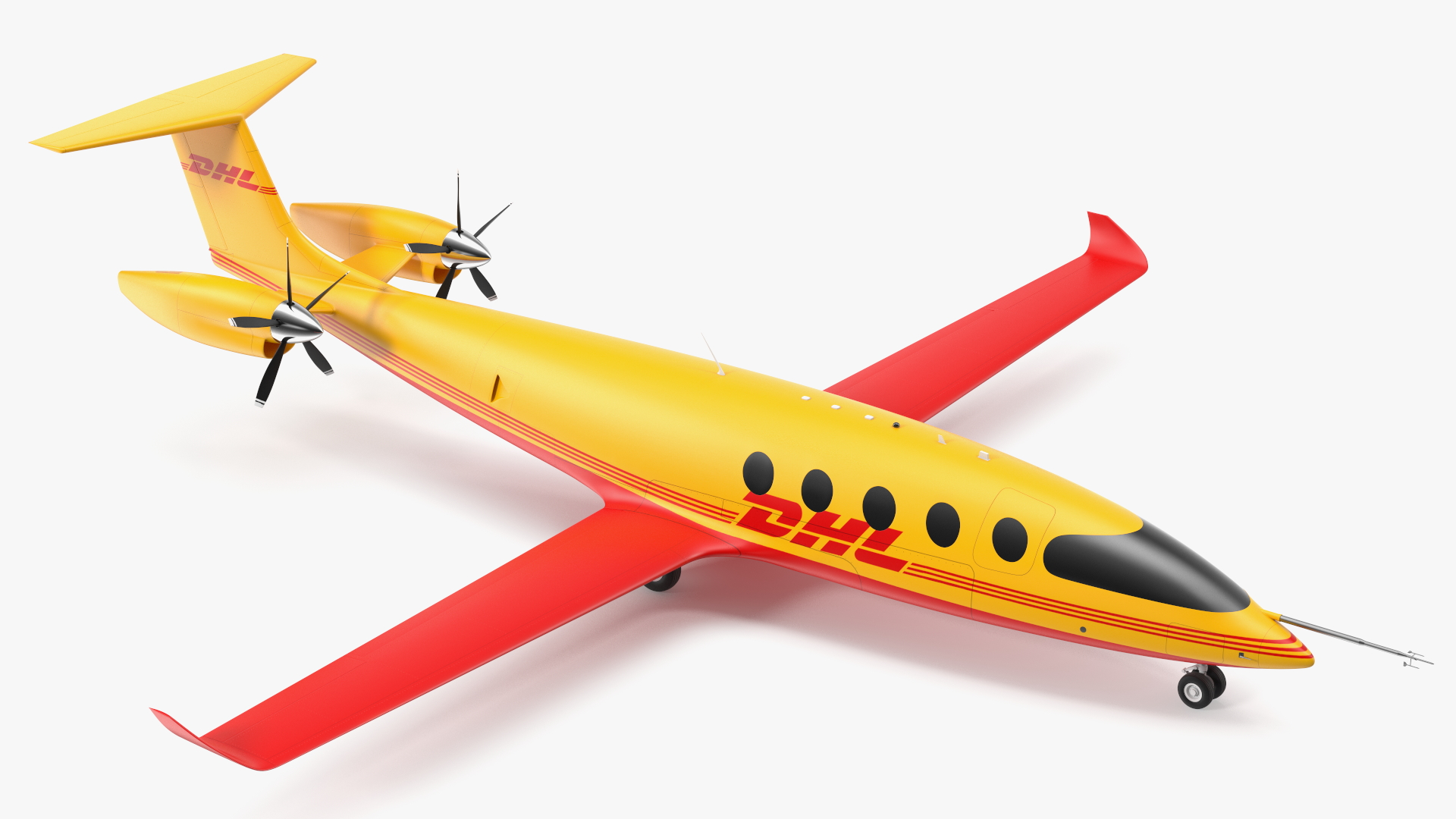 3D Eviation Alice Electric Aircraft DHL Rigged model