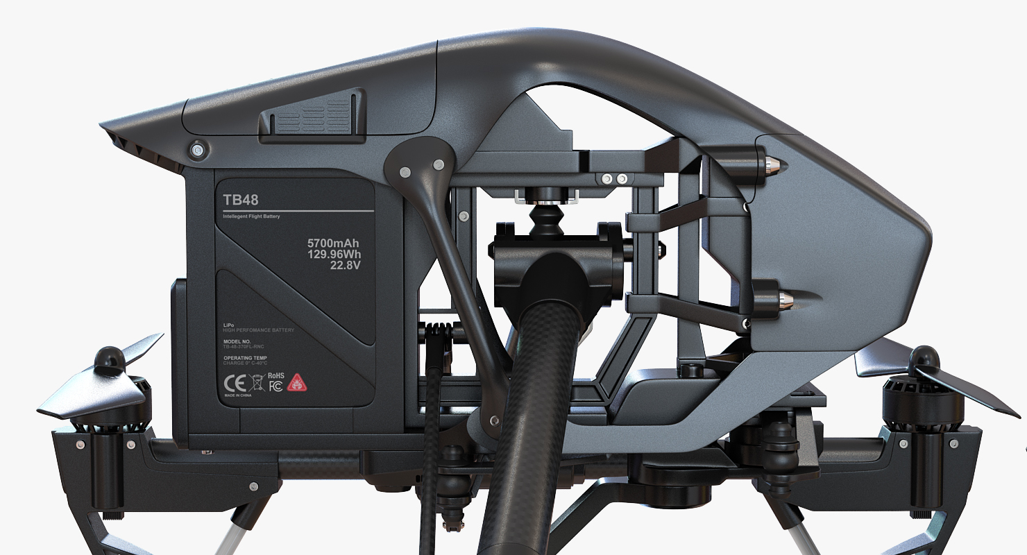 3D DJI Inspire 1 Quadcopter Black Edition model