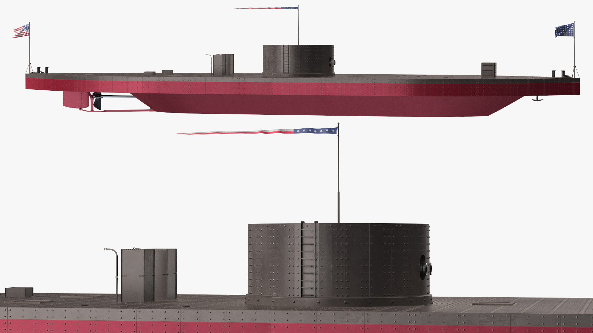 3D model USS Monitor New