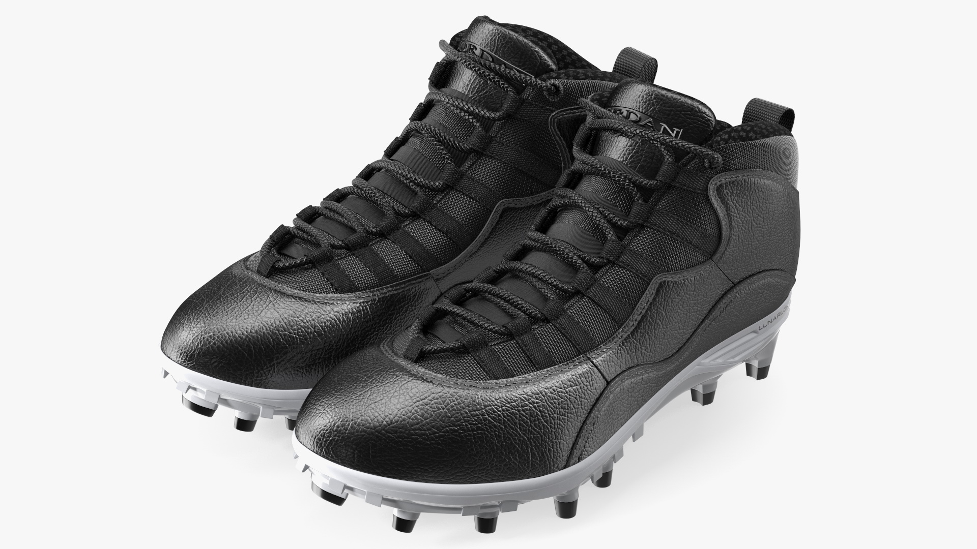 3D model Air Jordan 10 Baseball Cleats Black