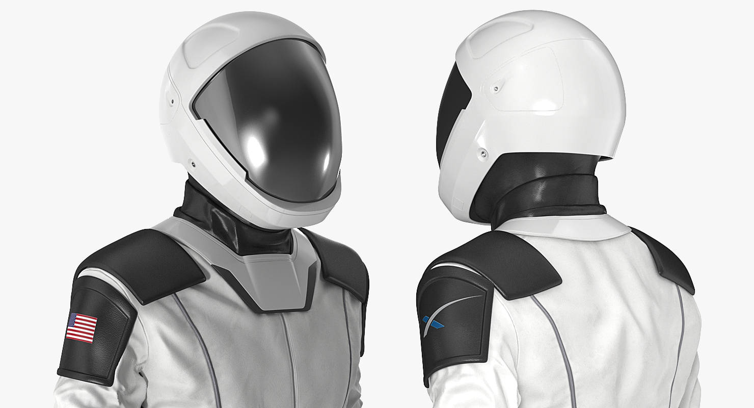 Futuristic Space Suit Walking Pose 3D model