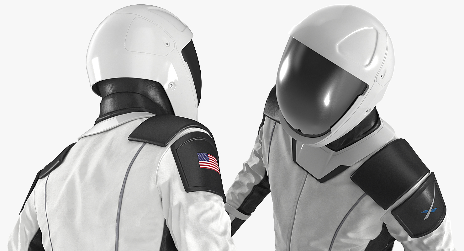 Futuristic Space Suit Walking Pose 3D model