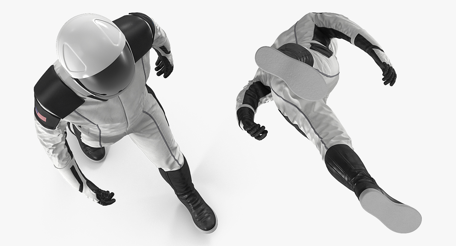 Futuristic Space Suit Walking Pose 3D model