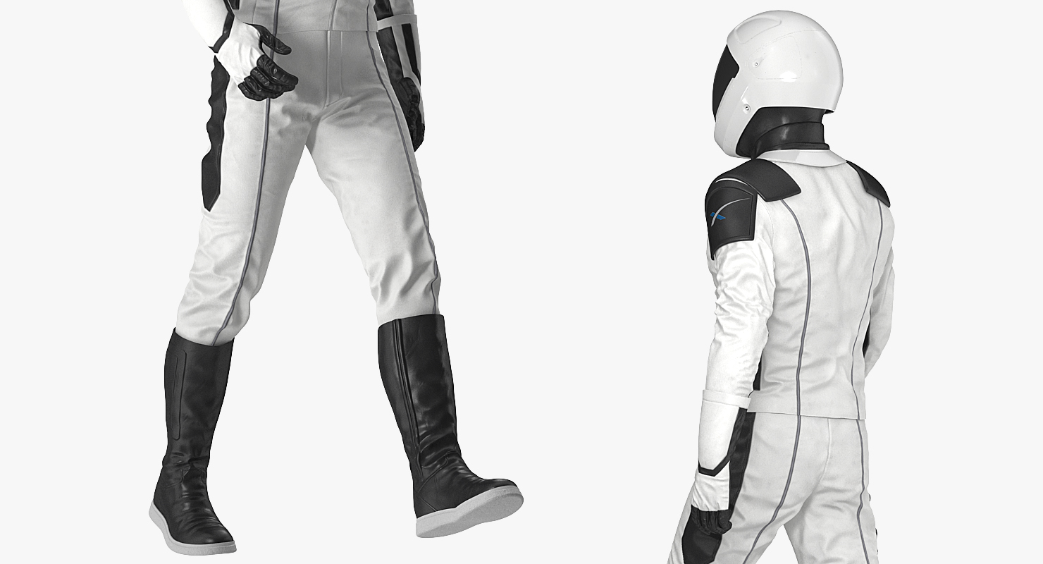 Futuristic Space Suit Walking Pose 3D model