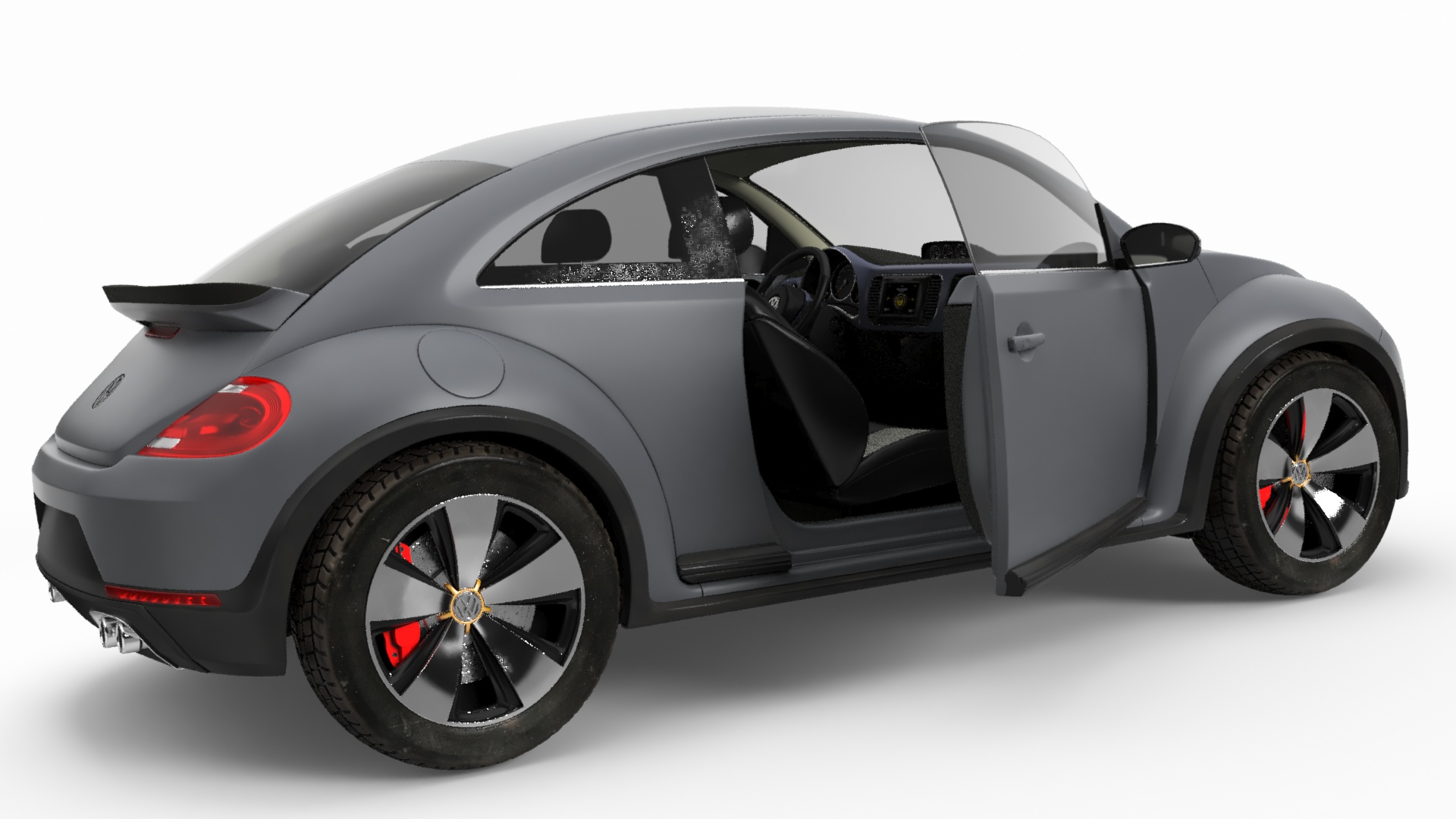 Volkswagen Beetle Modern Car Simplified 3D model