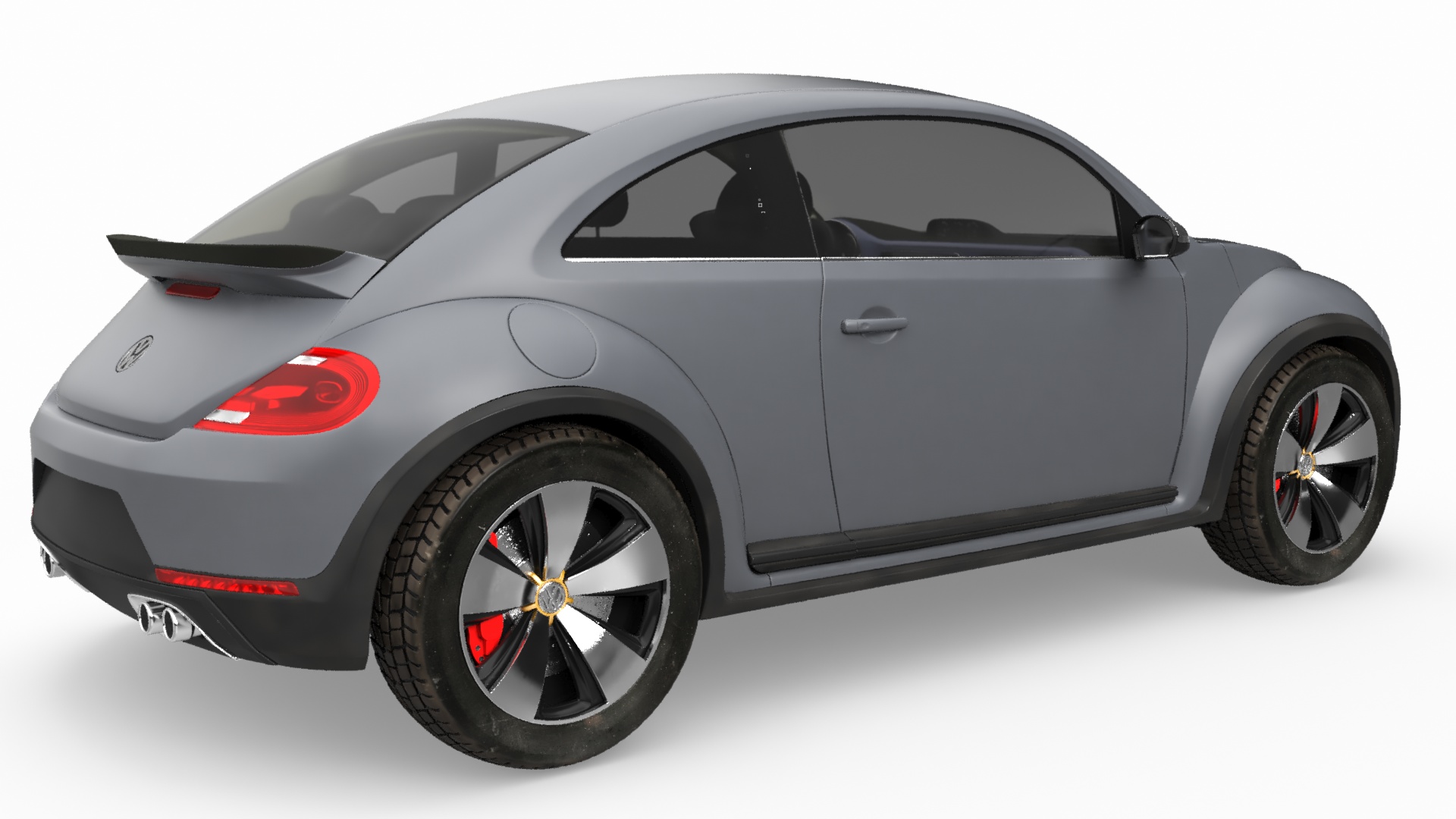 Volkswagen Beetle Modern Car Simplified 3D model