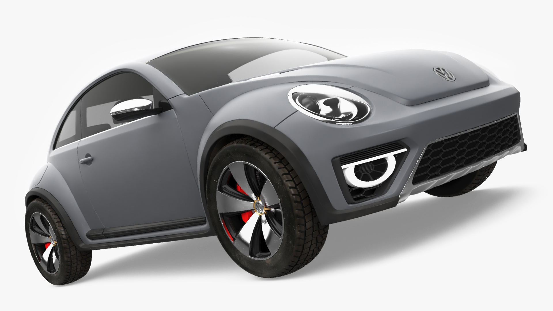 Volkswagen Beetle Modern Car Simplified 3D model