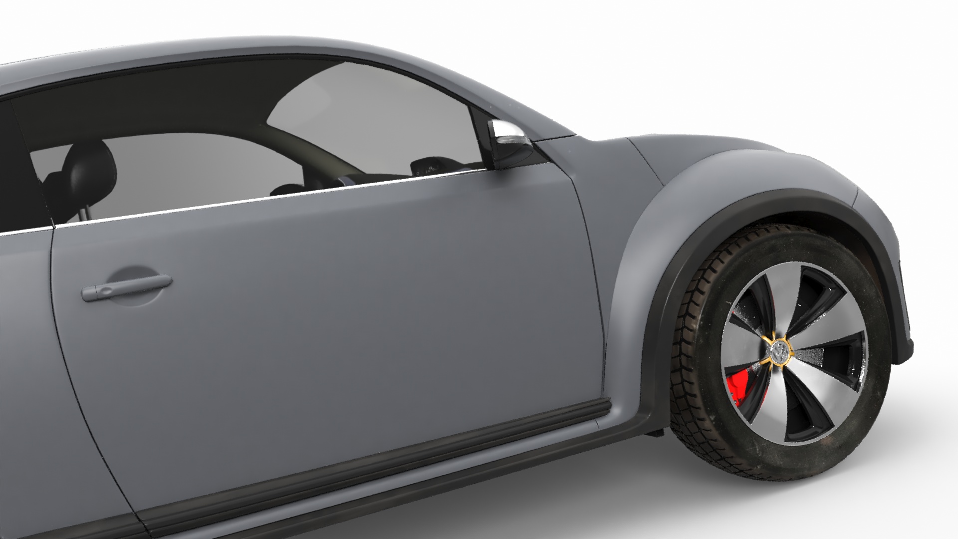 Volkswagen Beetle Modern Car Simplified 3D model